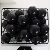 爱是你我 海洋球池围栏游乐场加厚波波彩色塑料球5.5/7黑色100个 黑色