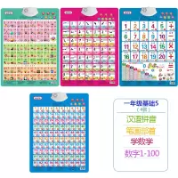 幼儿童早教有声挂图笔画偏旁部首卡片宝宝语音学汉语拼音看图跟读 套餐5(4张)