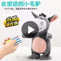 2020热卖抖音网红模仿学说话会走路的驴学舌学话抬杠小毛驴毛绒玩