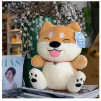 2020热卖新年赛特柴犬狗狗公仔羽绒棉毛绒玩具睡觉抱枕送女生儿童