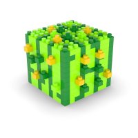 风火轮我的世界像素屋周边积木水晶球吊饰挂件方块水晶球玩具him 仙人掌(配水晶球、挂绳) 标准盒装