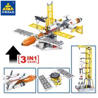 新年儿童航天飞机发射站飞船拼装积木模型玩具 大雁号国际空间站