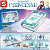 积木女孩子冰雪奇缘2系列爱莎公主梦拼装迪士尼城堡玩具6 [2020新款]冰雪书册拆件器