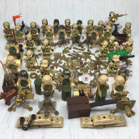 新年狼牙队特种兵军事人仔积木海豹部队解放战争装备武器 特种部队32人