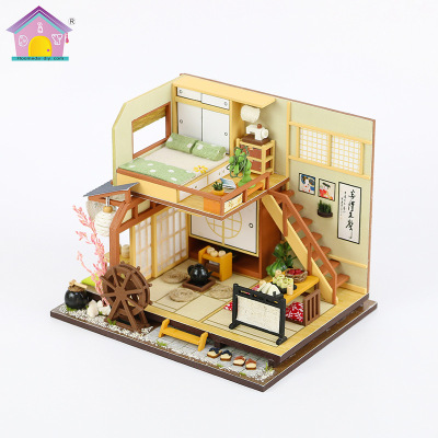 手工diy小屋 厂家创意建筑玩具娃娃屋 日式风格建筑