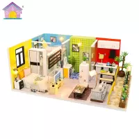 厂家直销混货创意小diy手工定制拼插模型木制娃娃屋
