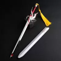 王者周边李白大号武器青莲剑仙凤求凰金属荣耀剑模型摆件送展示架 凤求凰鞘剑30cm 收藏送展示架、流苏
