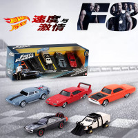 仿真道奇战马汽车玩具速度与激情跑车模型合金车模男孩回力小轿车 玫红色