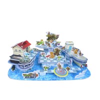 植物大战僵尸立体拼图3D场景纸质模型拼装女男孩玩具儿童组装 天空之城