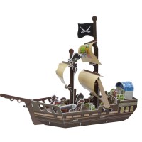 植物大战僵尸立体拼图3D场景纸质模型拼装女男孩玩具儿童组装 海盗船