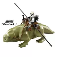新年复联4钢铁侠灭霸无限手套宝石四元素人仔拼装积木玩具男 湿背兽