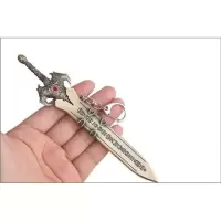 仙剑奇侠传三周边景天魔剑 飞蓬镇妖剑合金兵器刀剑带鞘武器模型 17厘米魔剑铜色 其他