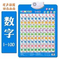 2020热卖幼儿童点读书有声挂图早教发声宝宝读物拼音看图识字卡片 数字1-100