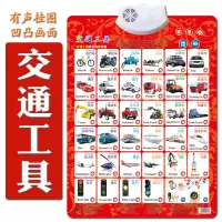 2020热卖幼儿童点读书有声挂图早教发声宝宝读物拼音看图识字卡片 交通工具