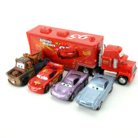 赛车汽车总动员3闪电麦昆越野板牙玩具车模型套装合金车儿童男孩 二代主角5辆套装