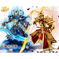 新款新年王者的荣耀争霸英雄人物关羽铠赵云拼装积木机甲玩具 2款