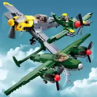 新年积木拼装二战玩具82型“水桶”两栖吉普车M38-B0690 空中激战:B0683+B0692+B0688