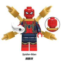 复仇者联盟钢铁侠灭霸蜘蛛侠毒液死待新年拼装积木人仔男女孩 红色蜘蛛侠