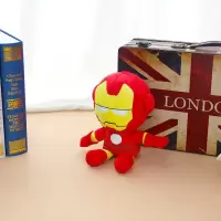 2020热卖复仇者联盟蜘蛛侠钢铁侠公仔玩偶英雄联盟美国队长儿童毛 钢铁侠 全长58—62
