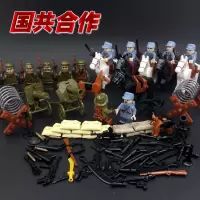 新年军事小人仔日军小鬼子士兵装备武器积木拼装男孩子玩具 国共合作12款