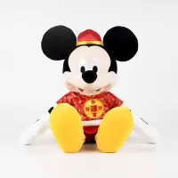 2020热卖新春米奇米妮公仔新年迎新年米老鼠玩偶儿童生日女生 新春恭喜发财款米奇 46厘米