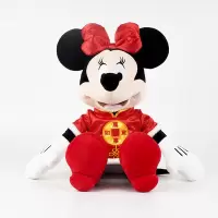 2020热卖新春米奇米妮公仔新年迎新年米老鼠玩偶儿童生日女生 新春万事如意米妮 12寸约35厘米