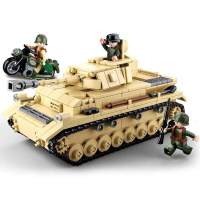 新年GAZ-B067吉普车M38-B0682军事拼装坦克积木玩具男装甲车 M38-B0693四号坦克