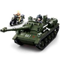 新年GAZ-B067吉普车M38-B0682军事拼装坦克积木玩具男装甲车 M38-B0687SU-85坦克歼击车