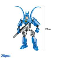 复仇者联盟4手办灭霸黑豹死待蜘蛛侠可动关节积木玩具新年男 蝙蝠侠28片