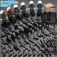 军事人仔3积木小人偶警察特种兵6儿童拼装8-10岁男孩玩具 空军雷霆特战队