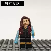 漫威超级英雄复仇者联盟蜘蛛侠钢铁侠美国队长积木人仔拼装玩具 红色