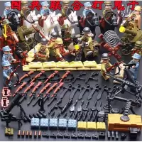 军事小人仔反恐特种兵拼装积木新年武装部队男孩拼插人偶玩具 国共合作