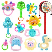 0-1岁婴儿玩具牙胶手摇铃3-6-12个月8男女孩早教幼儿宝宝 摇铃7件套+软胶4件套+拨浪鼓