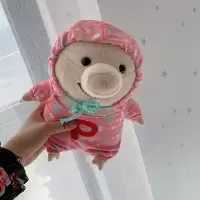 2020热卖抖音网红猪小屁超萌小猪公仔少女心女生节日呆萌 带帽卫衣款 40厘米