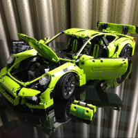 超级英雄联盟科技机械组保时捷911RSR跑车高难度拼装汽车玩具积木 绿2728片保时捷911+拆件器