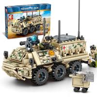 积木军事坦克系列大型履带式男孩子8玩具7拼装模型6-10岁 反装甲重机车105561