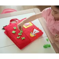 抖音锻炼动手能力蒙台梭利3D早教布书动手撕不烂宝宝玩具book 女孩款18-48个月