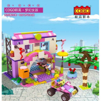 城堡乐园别墅房子商场景建筑王子公主女孩子拼装玩具新年积木 公主系列城堡玩具3014