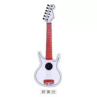 贝斯木纹仿真吉他它尤克里里迷你乌克丽丽弹奏儿童乐器玩具琴初学 大贝斯珍珠白[72cm]送拨片教材