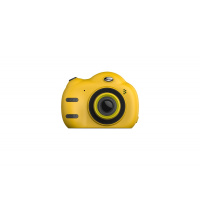儿童相机2.4寸数码照相机双镜头mini小单反跨境新款玩具 黄色+16g卡