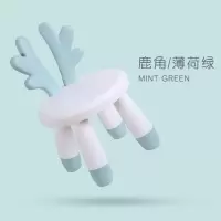 儿童积木桌小兔椅子多功能拼装宝宝凳子桌椅套装女孩男孩玩具 薄荷绿[小鹿款凳子]