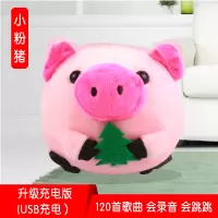 2020热卖婴幼儿玩具0-1-3岁4-6-12-18个月8宝宝男孩5 USB充电+会说话+120首歌+蓝牙】小粉猪跳跳球