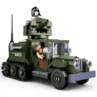 积木新年拼装二战玩具82型“水桶”两栖吉普车M38-B0690 M38-B0685