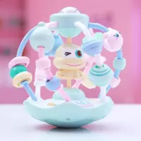 好材质可啃咬宝宝音乐手抓球绕珠锻炼手部动作婴儿6-18个月玩具 马卡龙龙