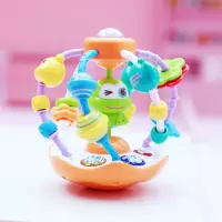 好材质可啃咬宝宝音乐手抓球绕珠锻炼手部动作婴儿6-18个月玩具 彩色