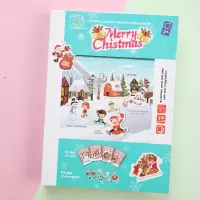 原装 儿童磁力拼图玩具男女换装宝宝早教 2-3-4岁磁力书 圣诞快乐