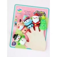 亲子互动游戏恐龙模型手指手偶动物手指套软胶婴幼儿互动玩偶安抚 圣诞