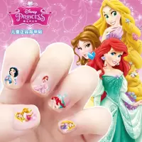 迎新年儿童指甲贴女宝宝美甲纹身贴画女冰雪奇缘公主卡通指年货节 红色