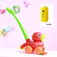 新款儿童手推户外玩具吹泡泡机推拉式泡泡车 鸭子款泡泡机自动 红色鸭子标配+1000ML泡泡水
