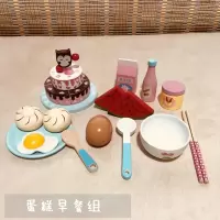 2020热卖儿童生日做饭玩具男女孩过家家下午茶厨房仿真煮饭餐 蛋糕早餐18件套